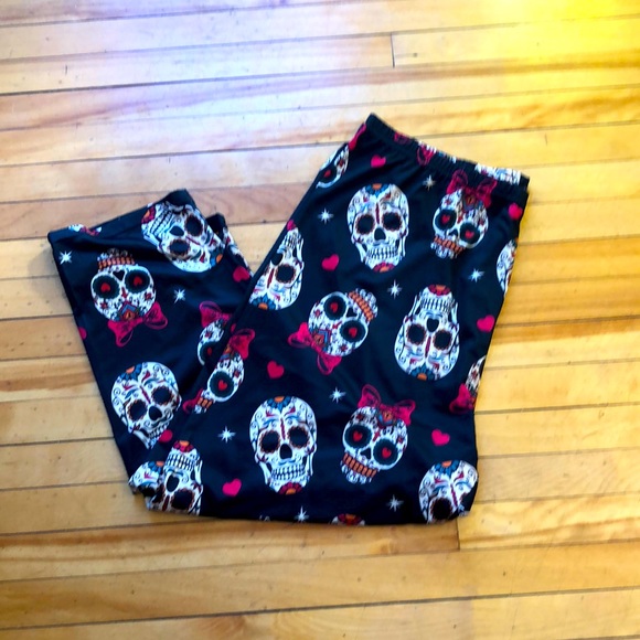 Loveu Dear sugar skull capri leggings 3XL - Picture 1 of 6